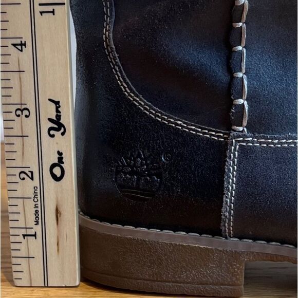 Timberland Shoreham Grey Leather Tall Boots with Fleece Upper Lining Size 7.5 - Picture 16 of 16